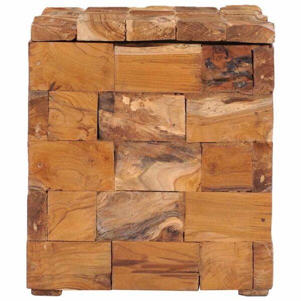 vidaXL Storage Stool Solid Teak Wood - Image 4