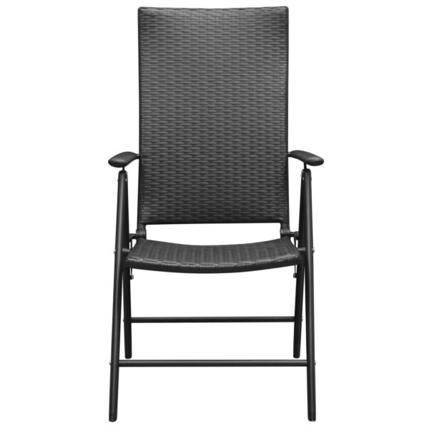 vidaXL 5 Piece Garden Dining Set Black - Image 7