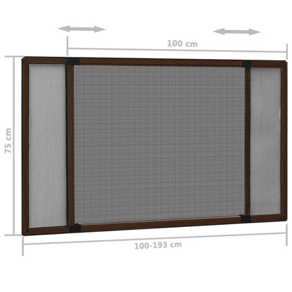 vidaXL Extendable Insect Screen for Windows Brown (100-193)x75 cm - Image 11