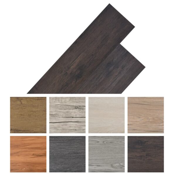 vidaXL Non Self-adhesive PVC Flooring Planks 5.26 m² 2 mm Oak Dark Grey - Image 8