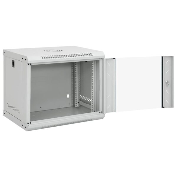 vidaXL 9U Wall Mounted Network Cabinet 19" IP20 53x40x45 cm - Image 2