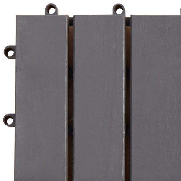 vidaXL Decking Tiles 30 pcs Grey Wash 30x30 cm Solid Acacia Wood - Image 4