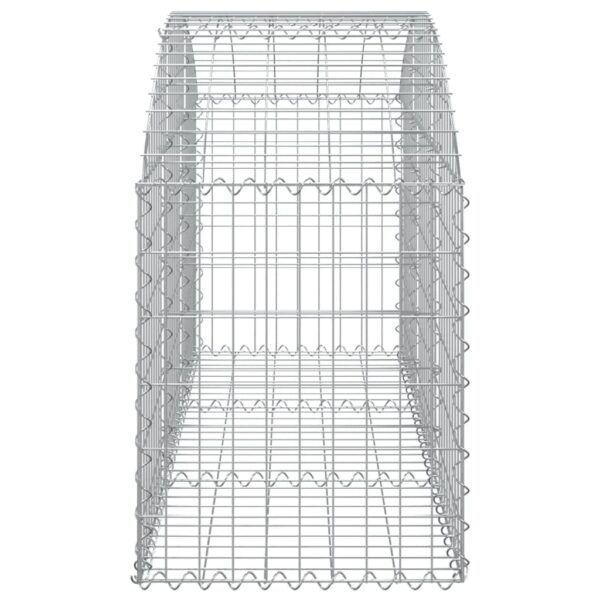 vidaXL Arched Gabion Basket 150x50x60/80 cm Galvanised Iron - Image 4