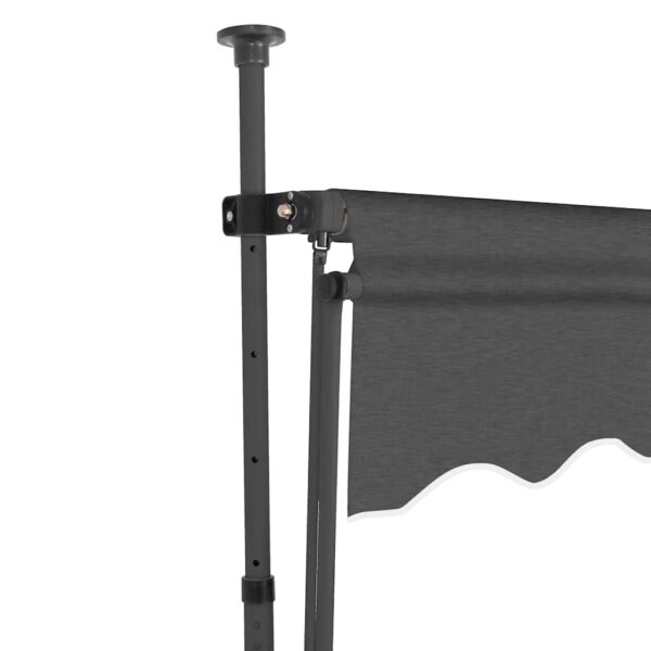 vidaXL Manual Retractable Awning with LED 250 cm Anthracite - Image 4