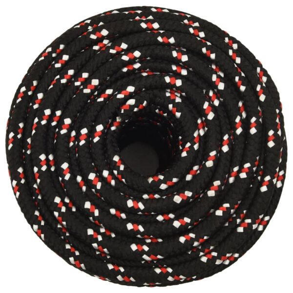 vidaXL Boat Rope Black 12 mm 25 m Polypropylene - Image 3