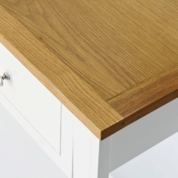 vidaXL Console Table 118x35x77 cm Solid Oak Wood - Image 6