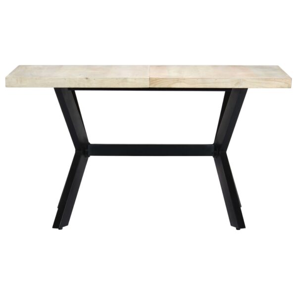 vidaXL Dining Table 140x70x75 cm Solid Bleached Mango Wood - Image 2
