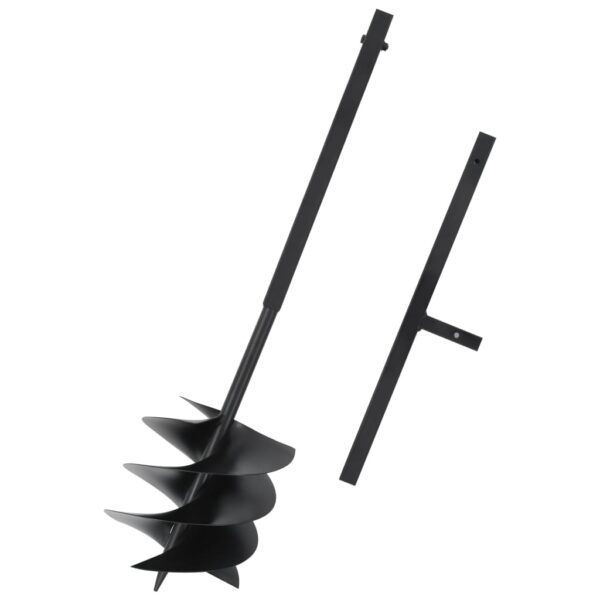 vidaXL Ground Drill with Handle 250 mm Steel Black - Image 1