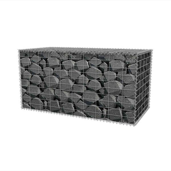 vidaXL Gabion Basket Galvanised Steel 100x50x50 cm - Image 4
