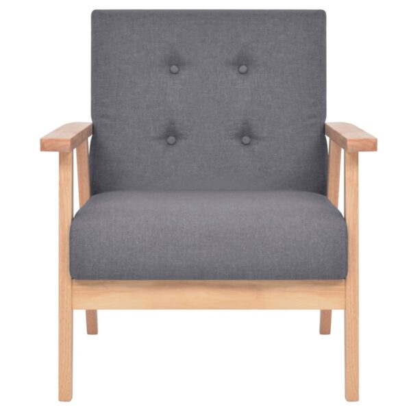 vidaXL Armchair Dark Grey Fabric - Image 2