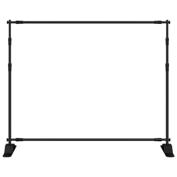 vidaXL Backdrop Stand Black 254x243 cm Steel - Image 3