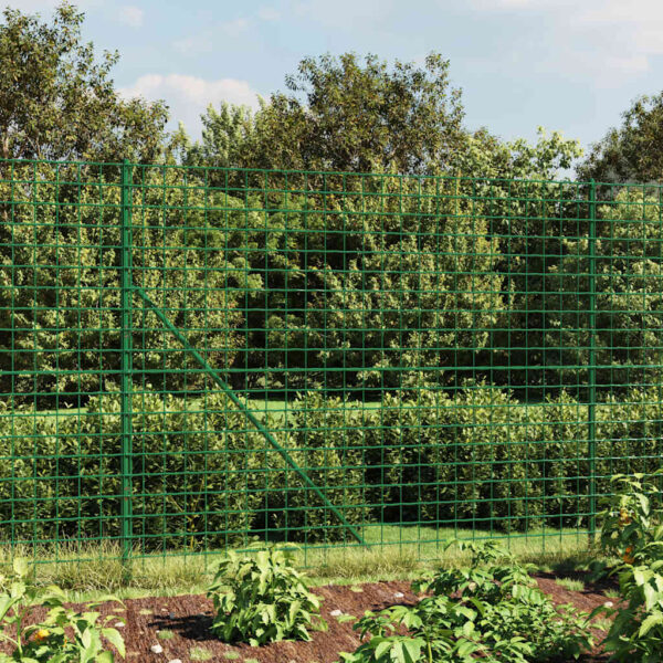 vidaXL Wire Mesh Fence Green 1.6x25 m Galvanised Steel - Image 1