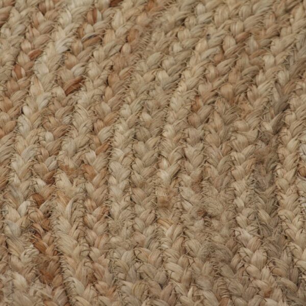 vidaXL Area Rug Braided Jute 120 cm Round - Image 4