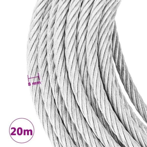 vidaXL Wire Rope Cable 800 kg 20 m - Image 4