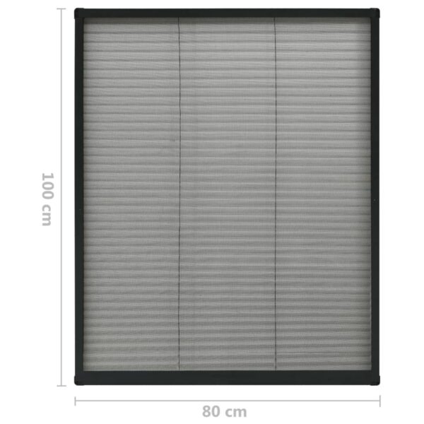 vidaXL Plisse Insect Screen for Windows Aluminium Anthracite 80x100 cm - Image 7