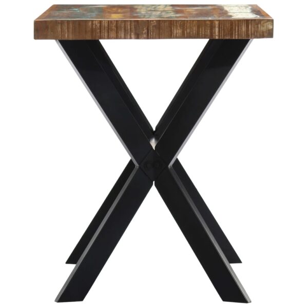vidaXL Dining Table 120x60x75 cm Solid Reclaimed Wood - Image 3
