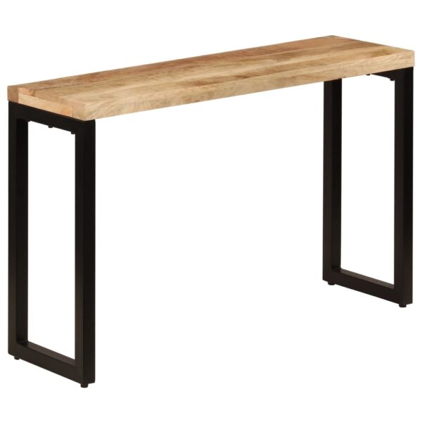 vidaXL Console Table 120x35x76 cm Solid Wood Mango and Steel - Image 1