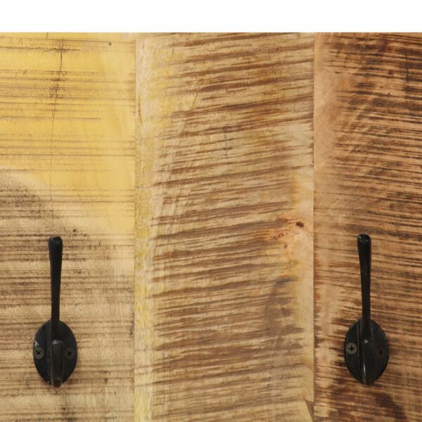 vidaXL Wall-mounted Coat Racks 2 pcs Solid Mango Wood 36x110x3 cm - Image 5