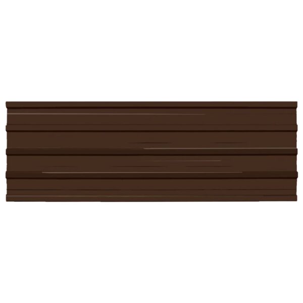 vidaXL Roof Panels 12 pcs Galvanised Steel Brown - Image 2