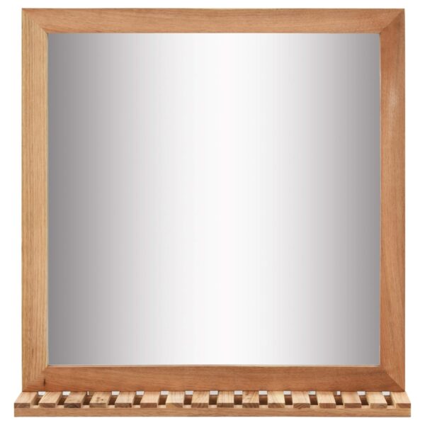 vidaXL Bathroom Mirror 60x12x62 cm  Solid Walnut Wood - Image 2