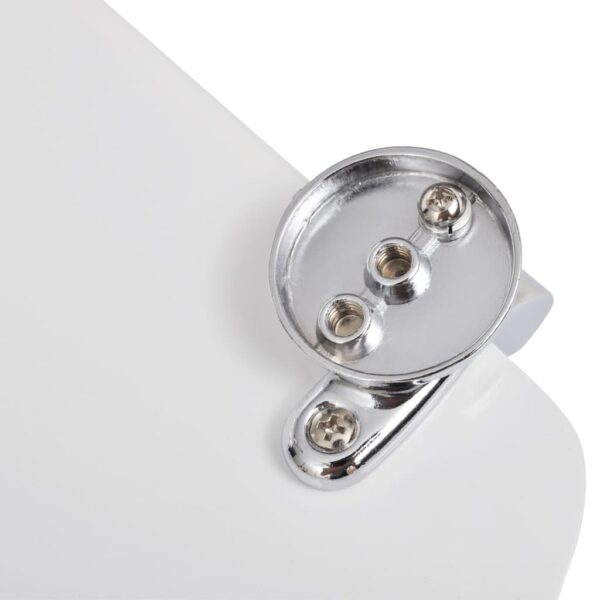 vidaXL Toilet Seats with Lids 2 pcs MDF White - Image 7