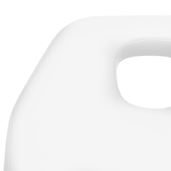 vidaXL Massage Table White 180x62x(87-112) cm - Image 6