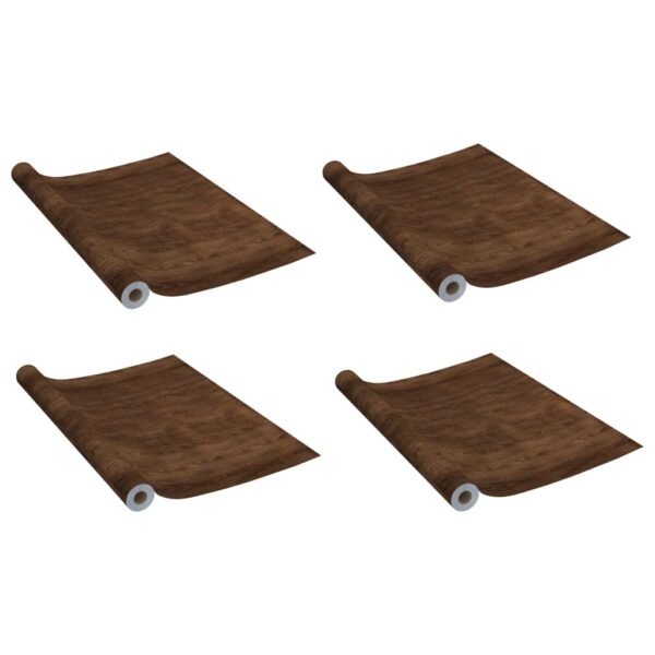 vidaXL Self-adhesive Door Films 4 pcs Dark Oak 210x90 cm PVC - Image 2
