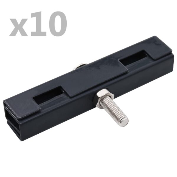 vidaXL Garden U Mat Connector 10 Sets Anthracite - Image 1