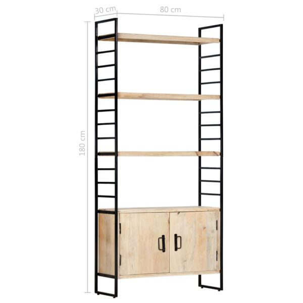 vidaXL 4-Tier Bookcase 80x30x180 cm Solid Mango Wood - Image 10