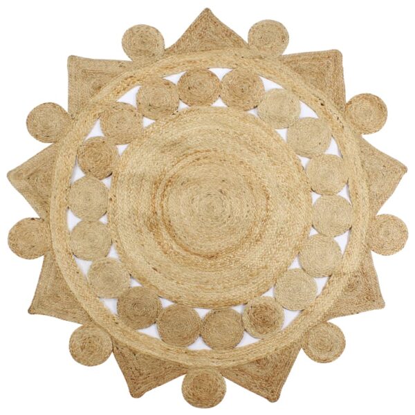 vidaXL Handmade Rug Braided Jute 90 cm - Image 1