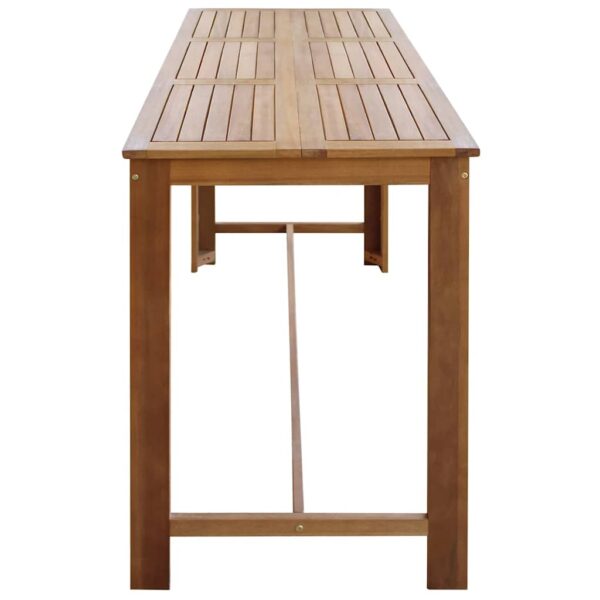 vidaXL Bar Table Solid Acacia Wood 150x70x105 cm - Image 5