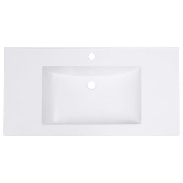 vidaXL Built-in Wash Basin 750x460x130 mm SMC White - Image 4