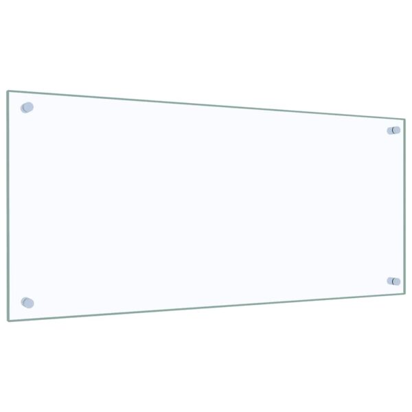 vidaXL Kitchen Backsplash Transparent 90x40 cm Tempered Glass - Image 5