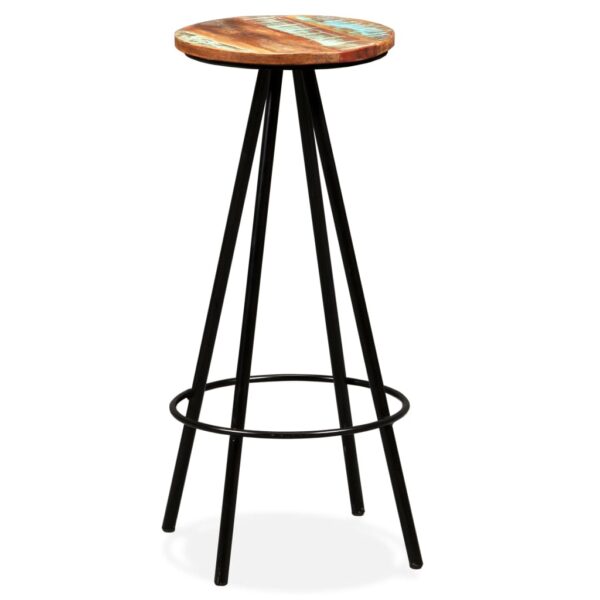 vidaXL Bar Stools 4 pcs Solid Reclaimed Wood - Image 13