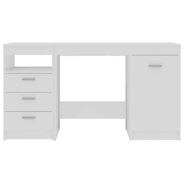 vidaXL Desk White 140x50x76 cm Engineered Wood - Image 5