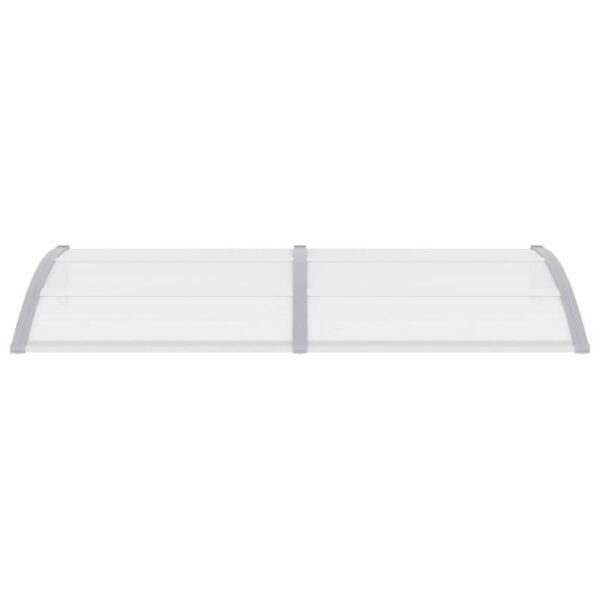 vidaXL Door Canopy Grey and Transparent 200x75 cm PC - Image 4