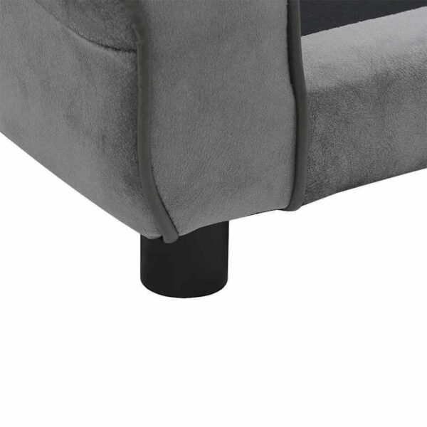 vidaXL Dog Sofa Dark Grey 72x45x30 cm Plush - Image 7
