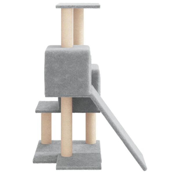 vidaXL Cat Tree with Sisal Scratching Posts Light Grey 82 cm - Image 4