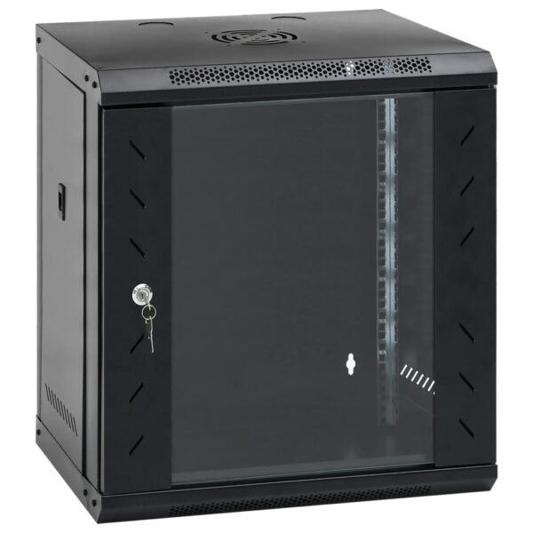 vidaXL 12U Wall Mounted Network Cabinet 19" IP20 53x40x60 cm - Image 1
