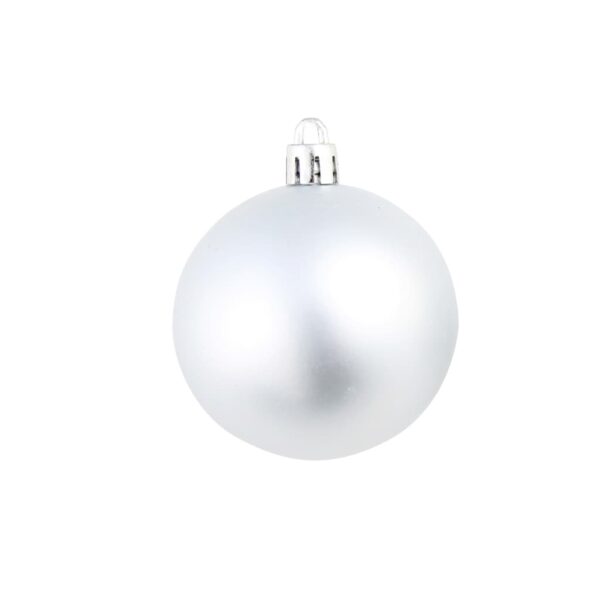 vidaXL 100 Piece Christmas Ball Set 3/4/6 cm Silver - Image 9