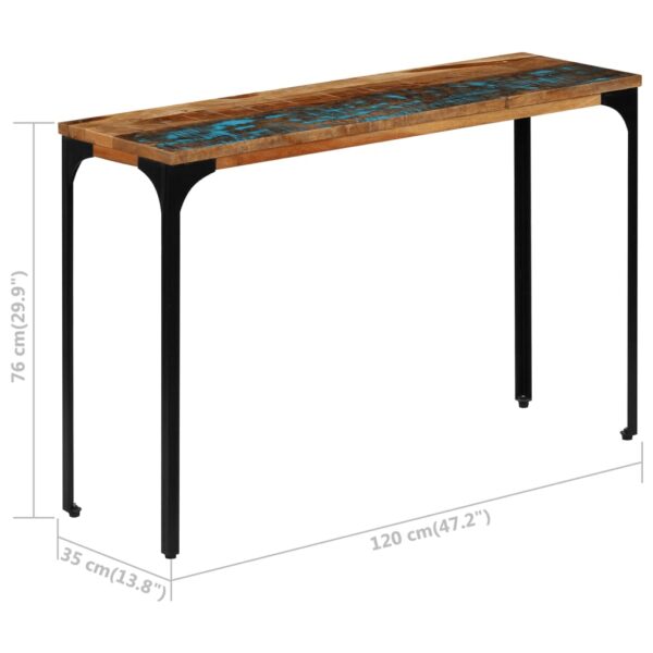 vidaXL Console Table 120x35x76 cm Solid Reclaimed Wood - Image 11