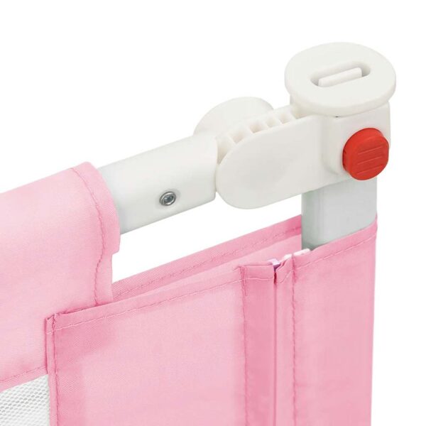 vidaXL Toddler Safety Bed Rail Pink 200x25 cm Fabric - Image 7