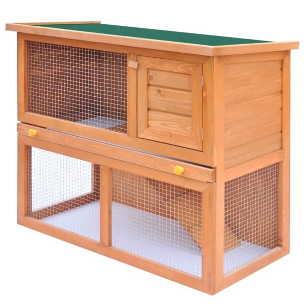 Outdoor Rabbit Hutch Small Animal House Pet Cage 1 Door Wood - Image 1
