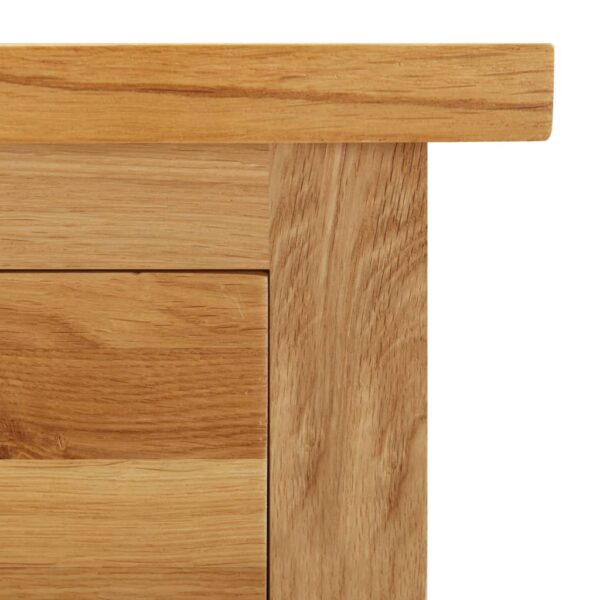 vidaXL Wardrobe 76x52x105 cm Solid Oak Wood - Image 8