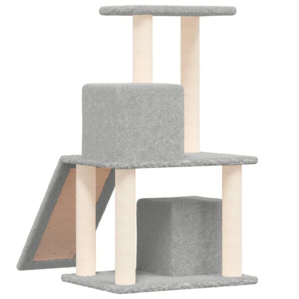 vidaXL Cat Tree with Sisal Scratching Posts Light Grey 82 cm - Image 5