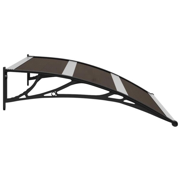 vidaXL Door Canopy Black 120x75 cm PC - Image 5