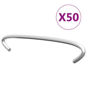 vidaXL Gabion Hooks 50 pcs Galvanised Steel 10 cm