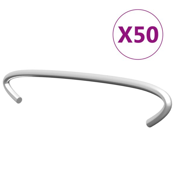 vidaXL Gabion Hooks 50 pcs Galvanised Steel 10 cm - Image 1