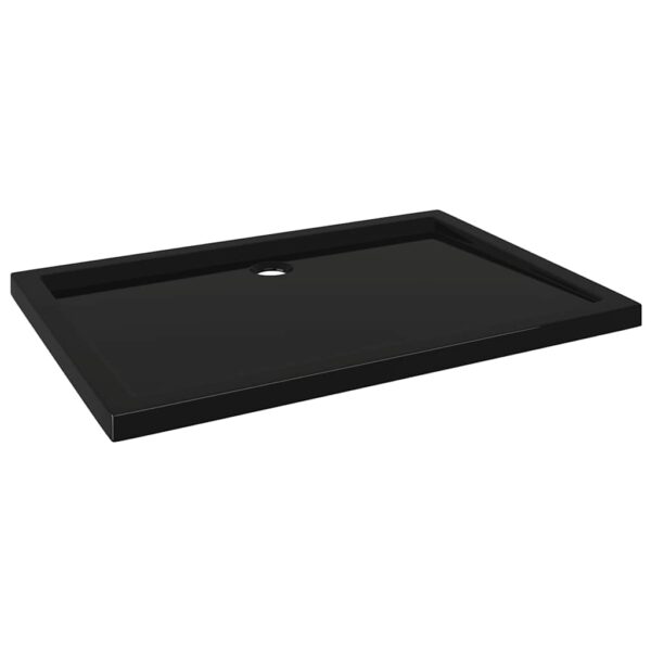 vidaXL Rectangular ABS Shower Base Tray Black 70x100 cm - Image 2