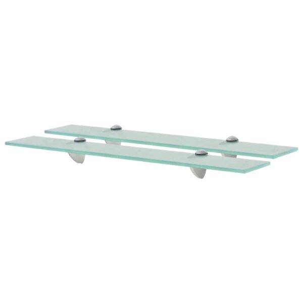 vidaXL Floating Shelves 2 pcs Glass 60x20 cm 8 mm - Image 1